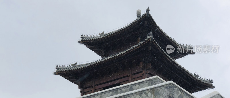 天津市水西公园 冬天雪景