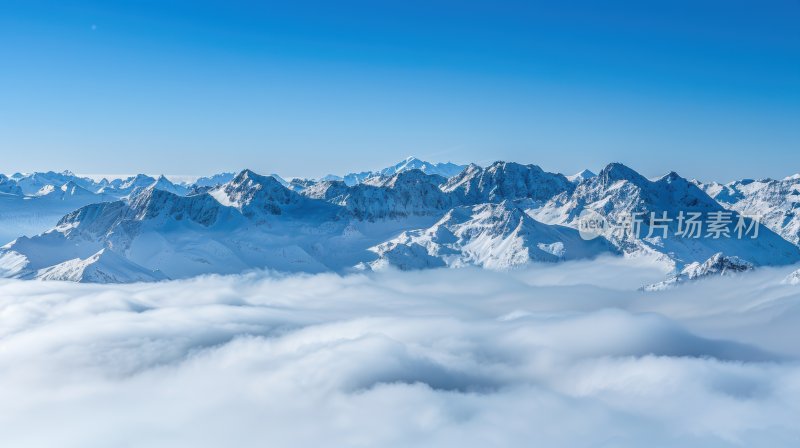 喜马拉雅山脉高峰雪山最高海拔云雾云层