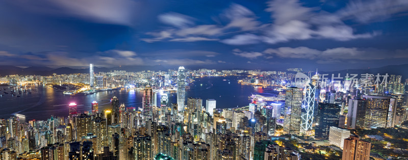 俯拍香港夜景