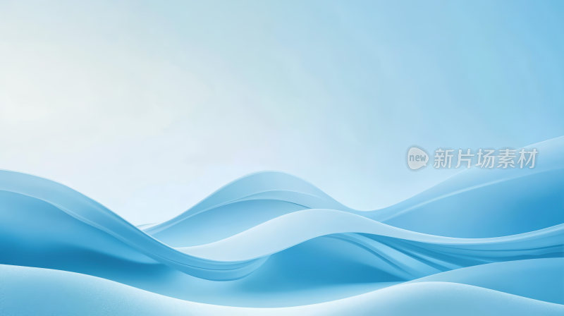 蓝色背景抽象波浪流动线条科技感绚丽壁纸