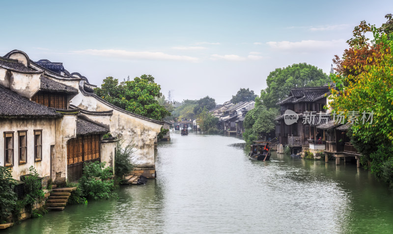 江南水乡河道古建筑风景