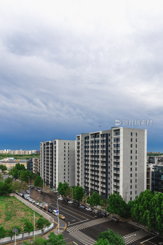 雨中的城市风光