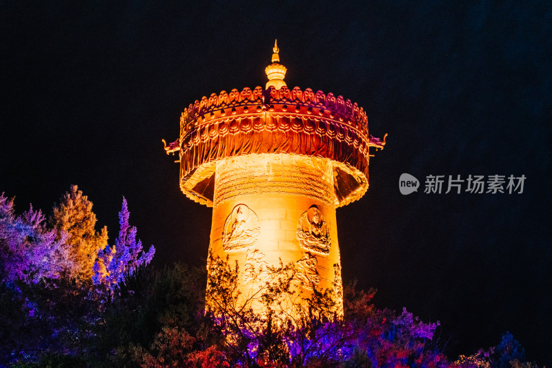 迪庆藏族自治州独克宗古城大佛寺转经筒