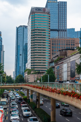 成都市锦江区蜀都大道总府路城市风景