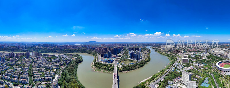 泸州城市风光航拍全景图