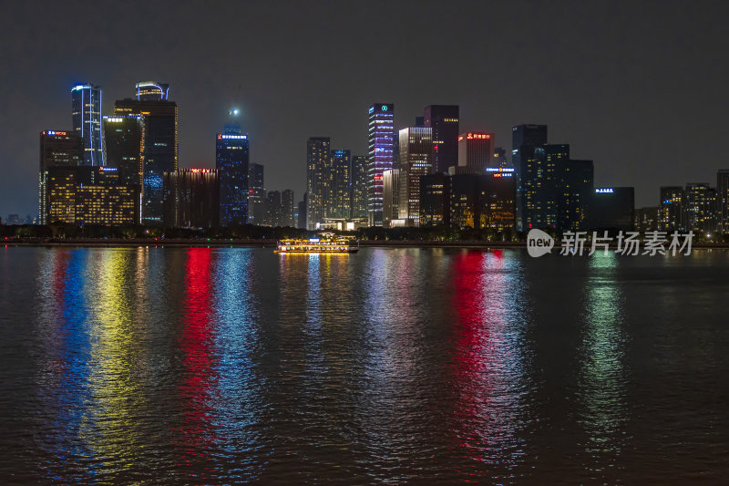 杭州钱江新城城市阳台夜景