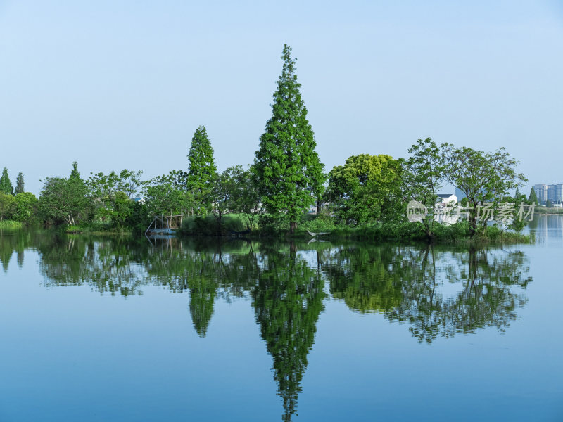 绍兴江南水乡东鉴湖风景