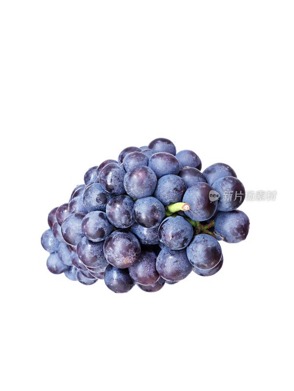 一串新鲜水果紫葡萄的白底图