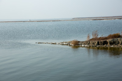 山西运城市盐湖风光