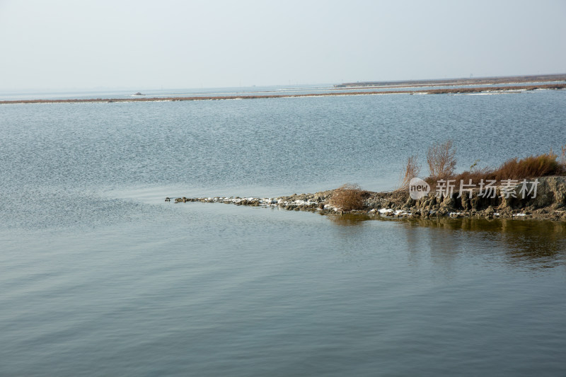 山西运城市盐湖风光