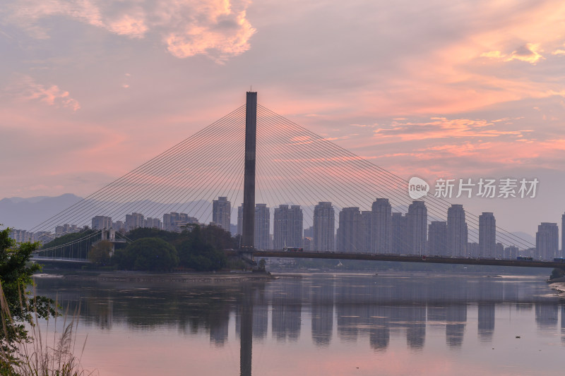 福州三县洲大桥晚霞