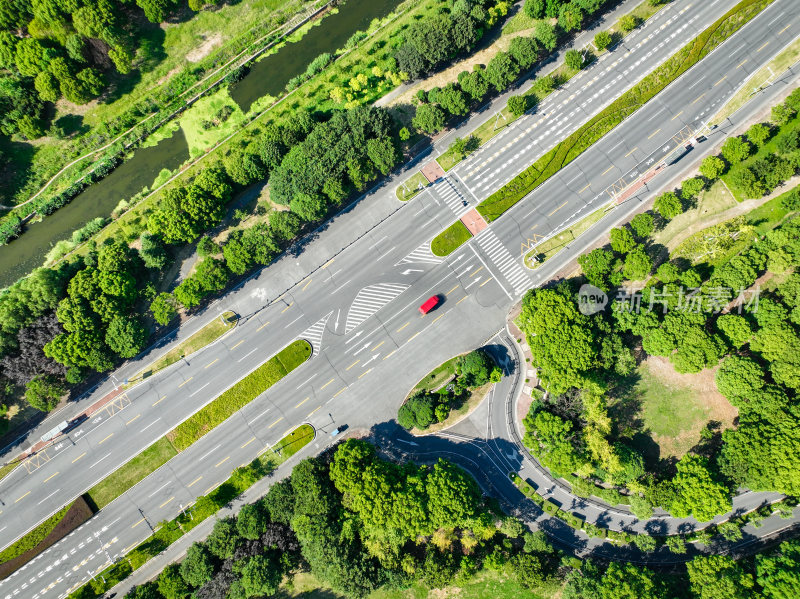 航拍江苏苏州昆山城市建筑风光大景