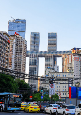 重庆城市生活街道建筑景点