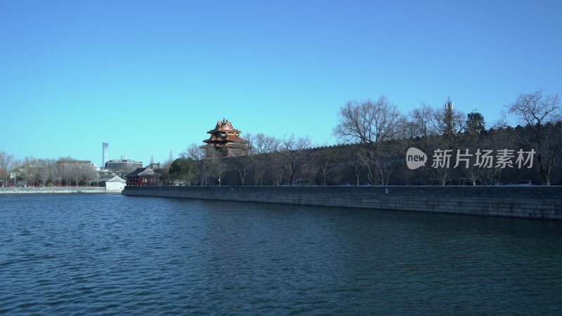 北京故宫角楼水域风光