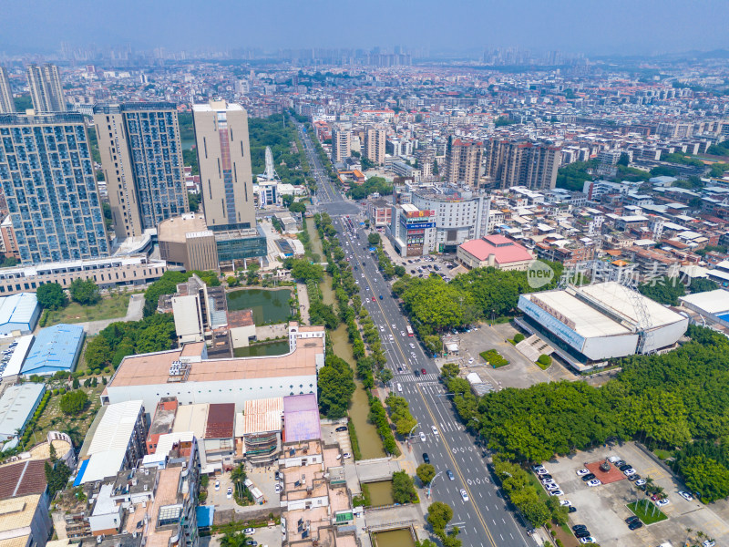 福建泉州城市风光建筑航拍图