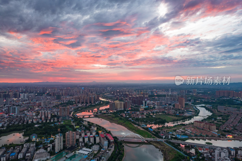 航拍衡阳城市风光