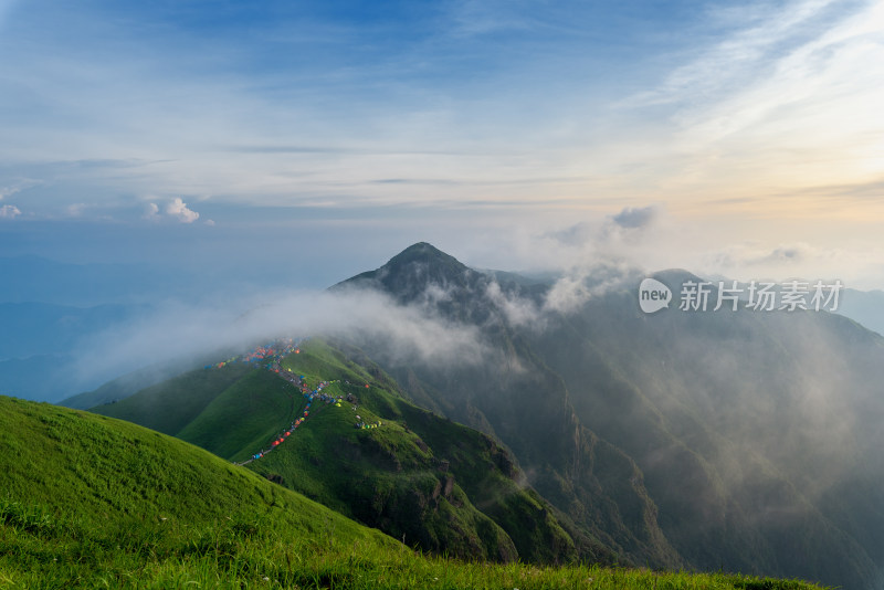 江西萍乡武功山高山草甸自然风光