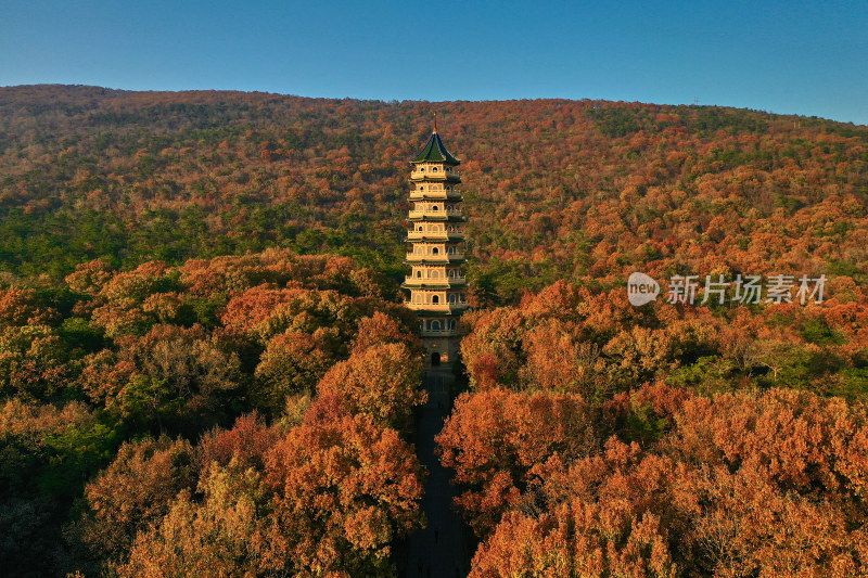 南京钟山灵谷塔航拍