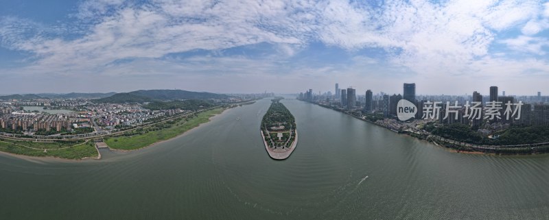 湖南长沙湘江橘子洲风光