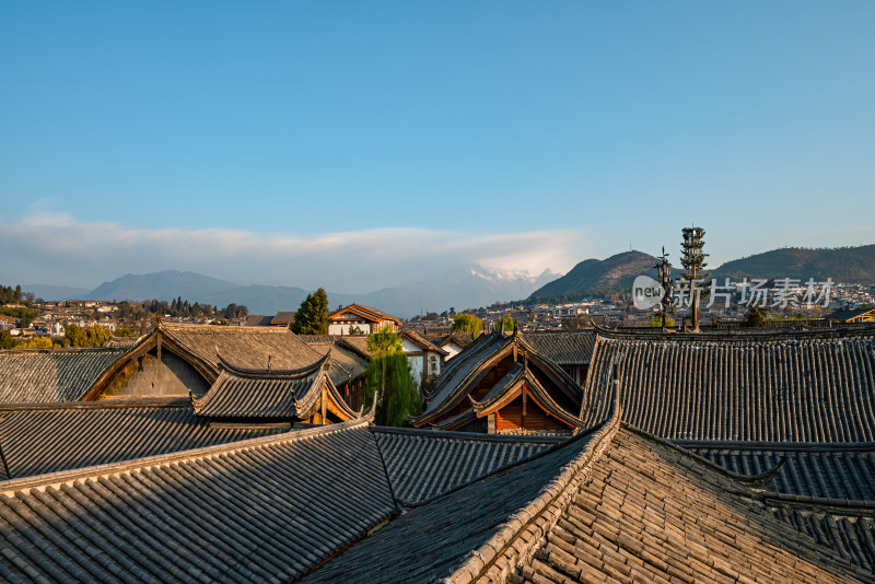 古色古香的传统建筑屋顶风景