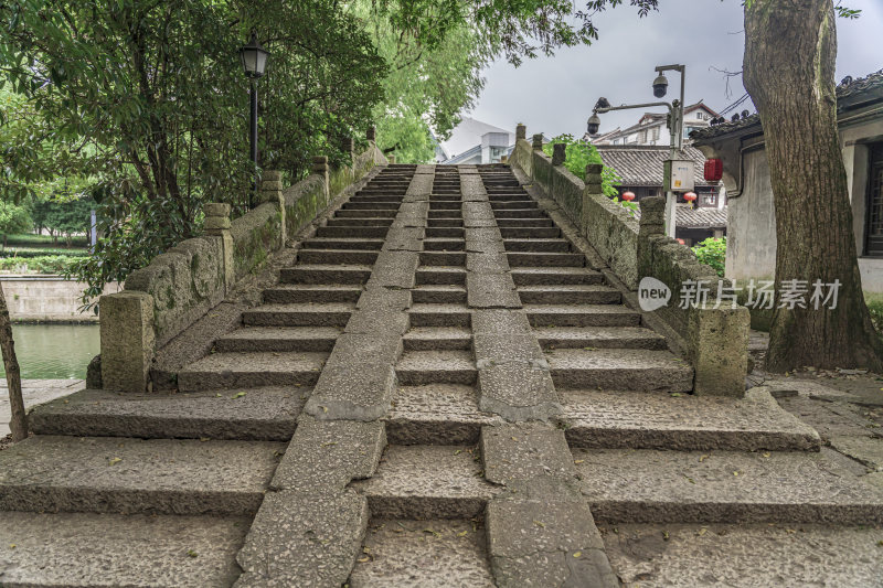 绍兴仓桥直街江南水乡风景