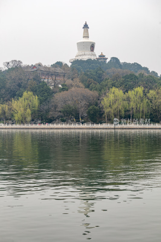 北京北海公园白塔建筑景观