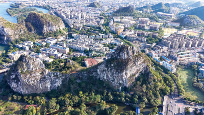 桂林南溪山4A景区航拍图