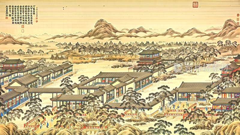 古代中国水墨风格画