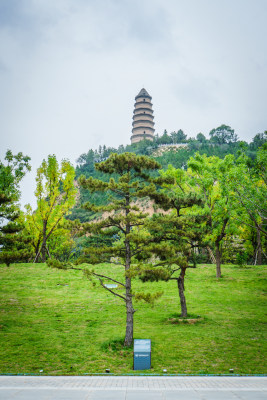 陕西省延安市宝塔山景区 红色旅游景区