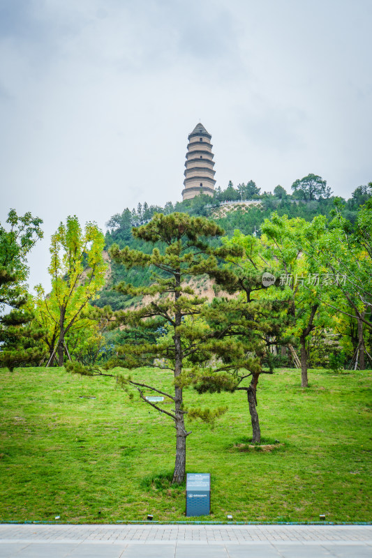 陕西省延安市宝塔山景区 红色旅游景区