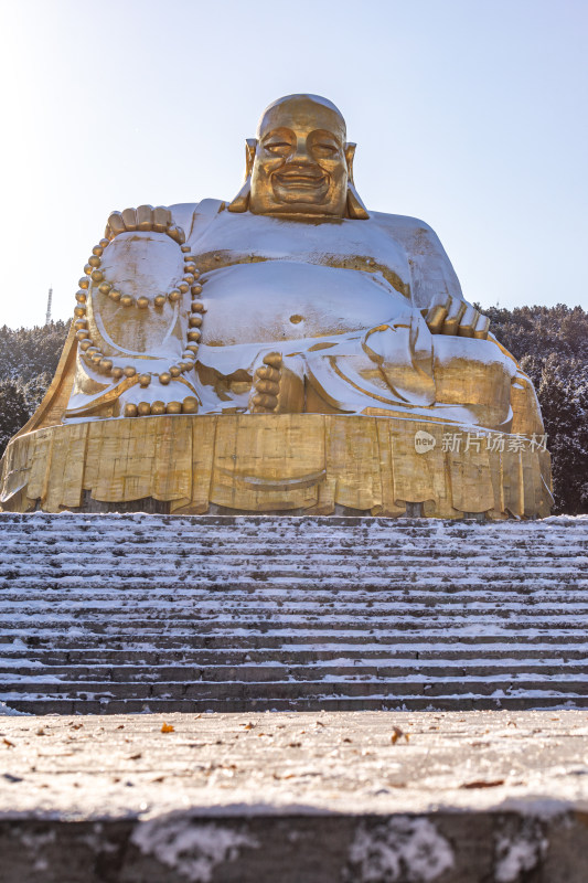 济南千佛山冬日雪景景观