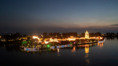 江苏高邮镇国寺夜景