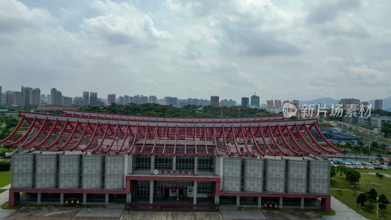 航拍福建漳州三馆