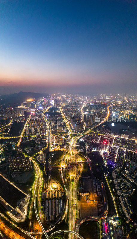 深圳龙华区梅观立交夜景图