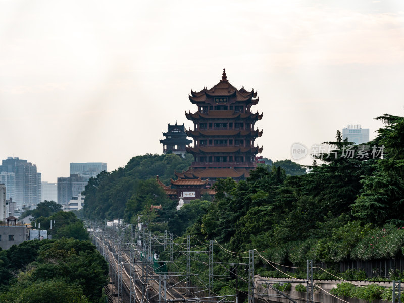 武汉京广铁路黄鹤楼建筑景观