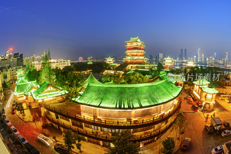 滕王阁夜景航拍