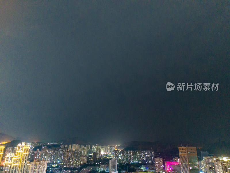 兰州城市夜景航拍图