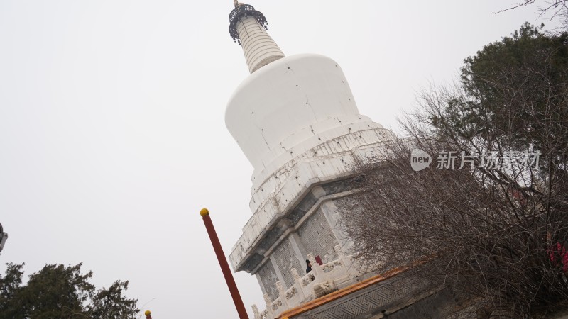 白塔 白色佛塔建筑景观