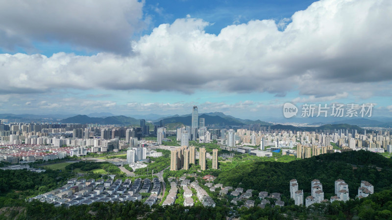 航拍台州大景白云飞瀑公园