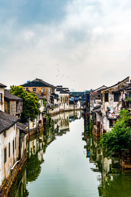 苏州七里山塘山塘街景点景观