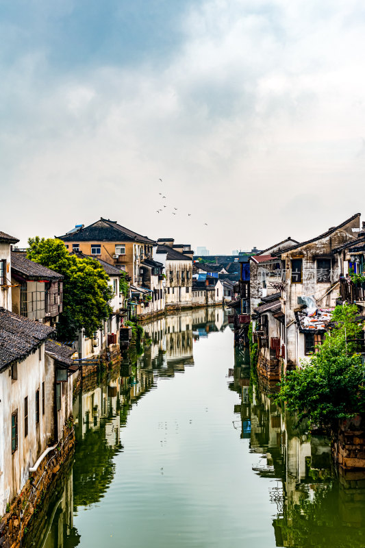 苏州七里山塘山塘街景点景观