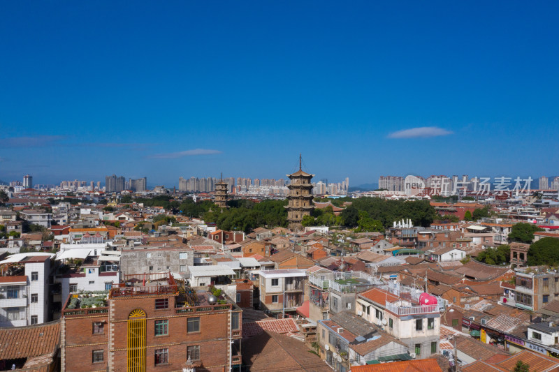 泉州古城西街航拍全景