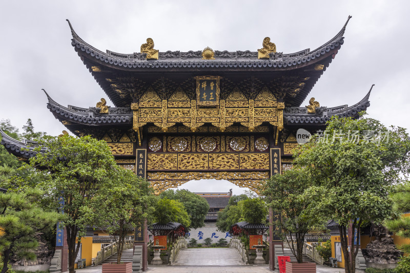 曹王禅寺上海嘉定寺庙中式建筑传统文化佛教