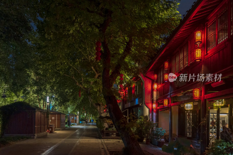 杭州大兜路历史街区夜景