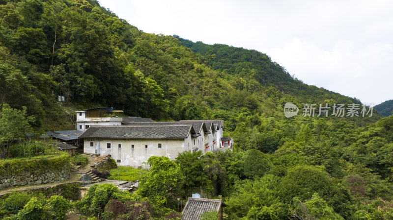 广东省梅州市桥溪古村景区航拍