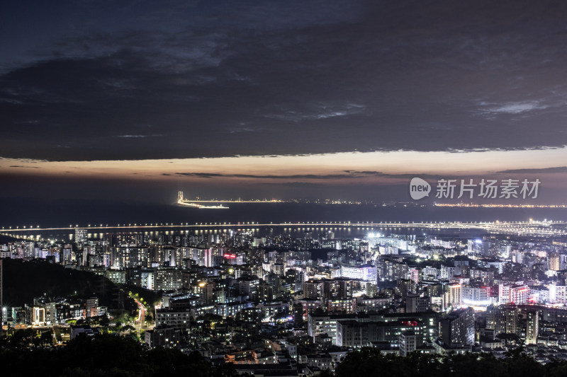 深圳西海岸的都市夜景