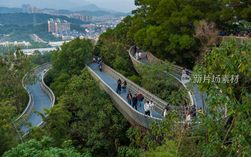 福州福道城市空中步道及周边景观