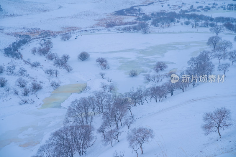 内蒙古坝上冬季风光