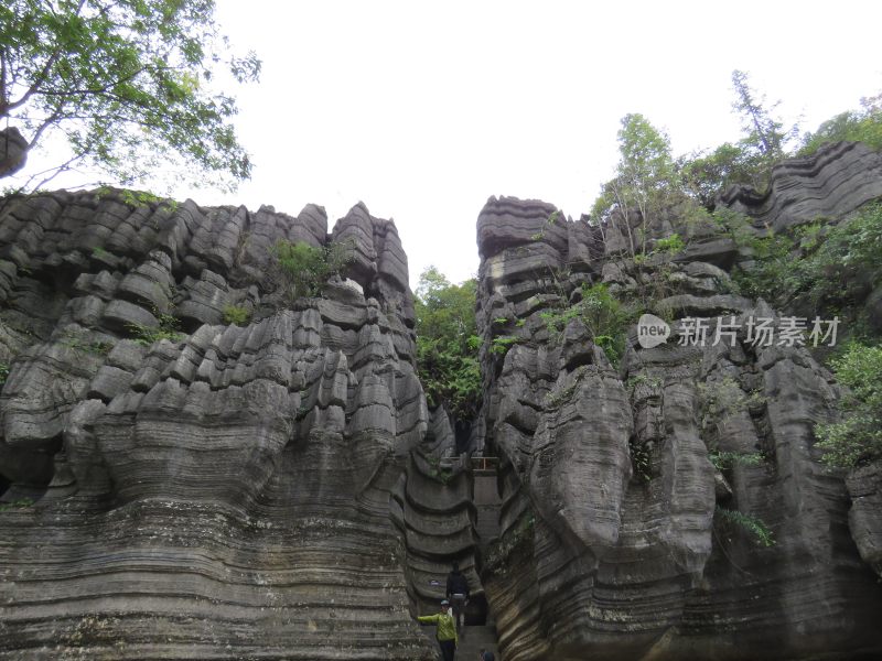 湖北恩施梭布垭石林旅游风光