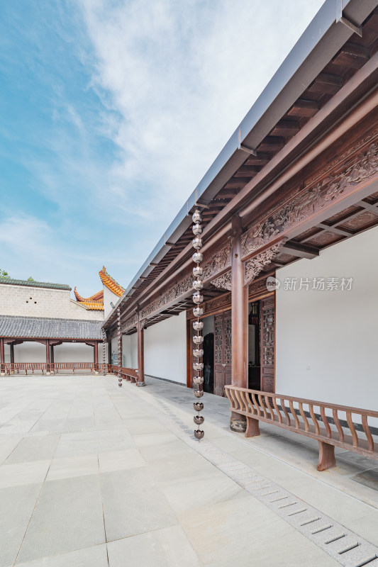 长沙古开福寺-寺庙建筑屋檐挂饰